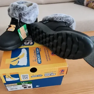 Botas Skechers Mujer Talla 38 Negras/Gris