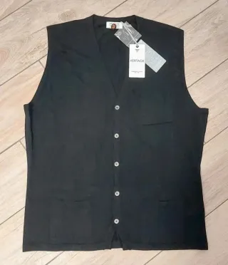 Gilet nero da uomo Heritage Nuovo con cartellino