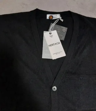 Gilet nero da uomo Heritage Nuovo con cartellino