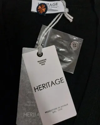 Gilet nero da uomo Heritage Nuovo con cartellino