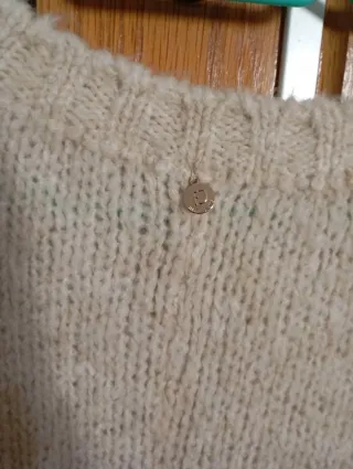 Jersey lana mujer beige talla única