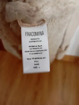 Jersey lana mujer beige talla única