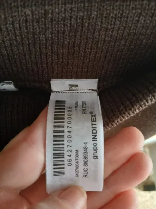 Falda marrón de punto talla M