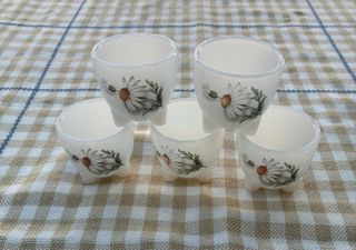 5 Hueveras Arcopal Flores Margaritas