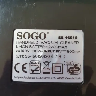 Aspirador SOGO Recargable 14.8V