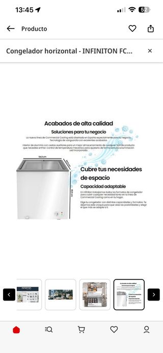 Congelador Marca Infiniton