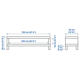 Mueble lack blanco para TV