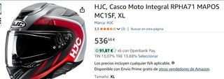 Casco HJC RPHA71 MC1SF XL SIN ESTRENAR
