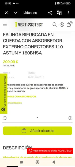 Arnés Climax Confort + Ganchos Irudek