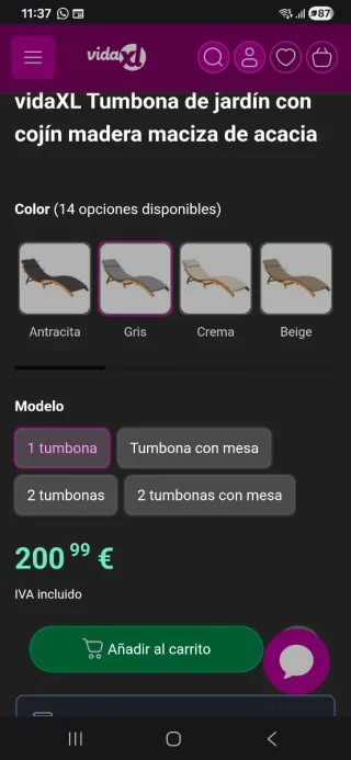 Tumbonas de madera