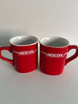 Tazas Nescafé Rojas x 2