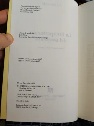 JED RUBENFELD, La interpretación del asesinato