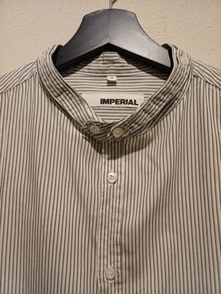 Camicia uomo Imperial beige e grigio a righe