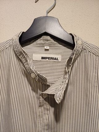 Camicia uomo Imperial beige e grigio a righe