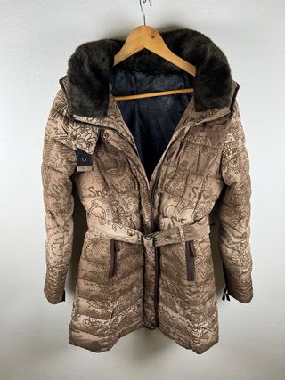 Piumino Desigual con cappuccio e cintura taglia L