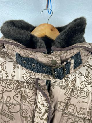 Piumino Desigual con cappuccio e cintura taglia L