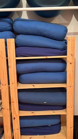 Bolsters de yoga azules