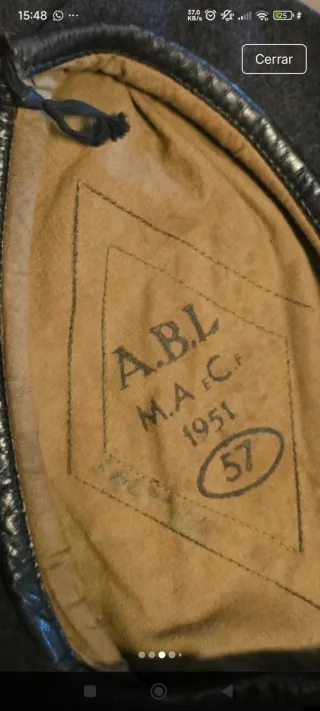 Boina de oficial Fuerza Aérea Belga 1951(leer)