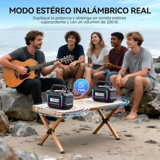 Altavoz Bluetooth Wilody 100W Impermeable
