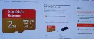 Micro SD 2TB SanDisk Extreme con Adaptador