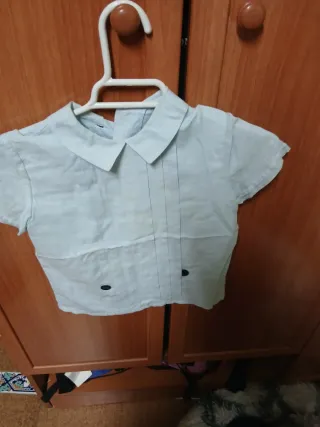 Conjunto bebé niño cuadros azul