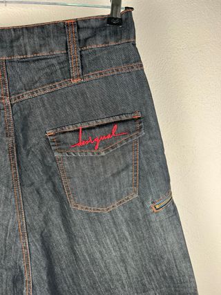 Desigual Harem Baggy Denim Pantaloni Larghi XS