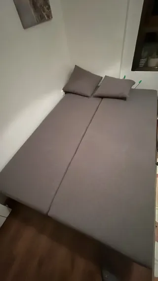 Sofá Cama Gris y Amarillo