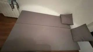 Sofá Cama Gris y Amarillo