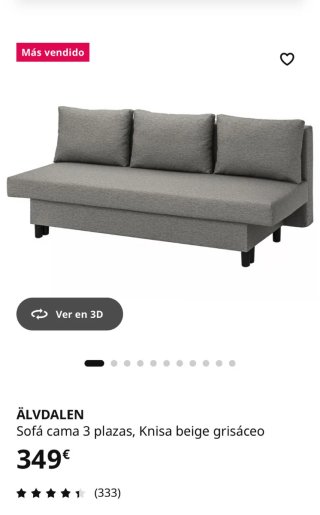 Sofá Cama Gris y Amarillo