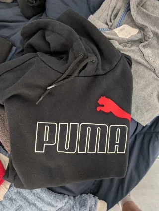 Sudadera Puma Negra con Logo