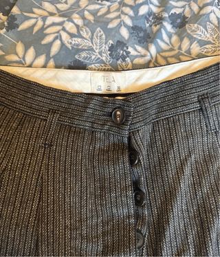 Pantaloni vintage grigi a righe