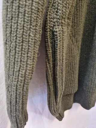 Jersey cremallera cuello alto hombre verde