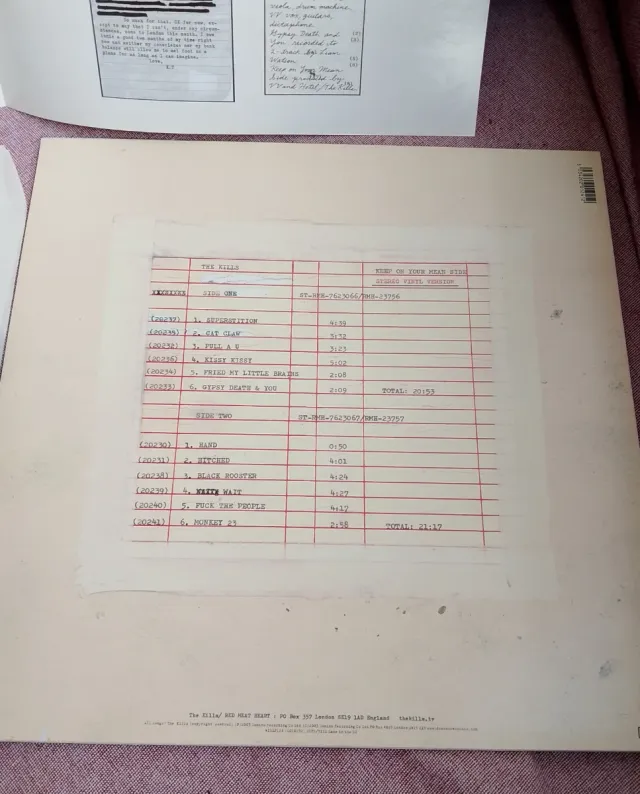 THE KILLS keep on your mean side 2003 LP vinilo EU