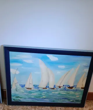 2 Óleos Marinas Enmarcados