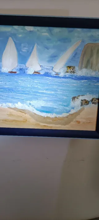 2 Óleos Marinas Enmarcados