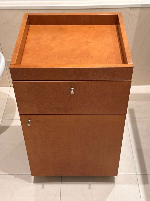 Conjunto baño cristal y madera