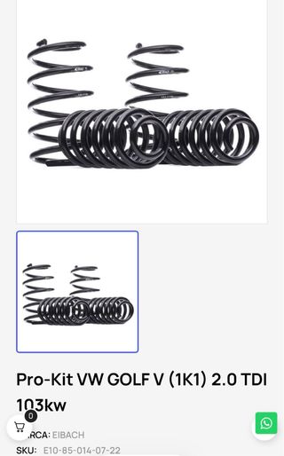 Muelles Eibach VW Golf V