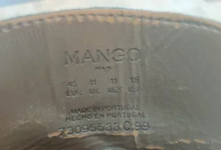 Botas de piel Mango Talla 45