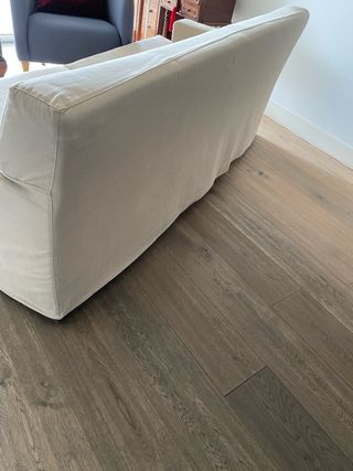 Funda Sofá Algodón Loneta Crema 4 Plazas