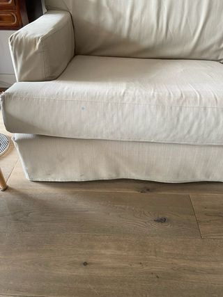 Funda Sofá Algodón Loneta Crema 4 Plazas