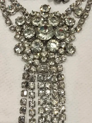 Collar y pendientes vintage strass