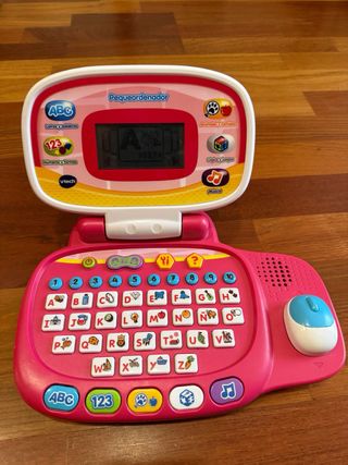 Ordenador VTech rosa y blanco