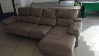 Sofá chaise longue de tela