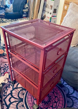 Cajonera de metal granate