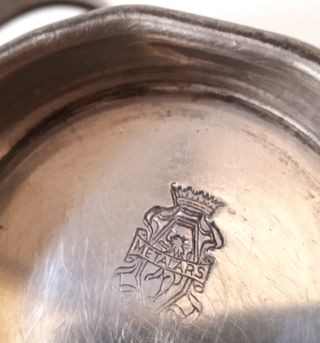 Set Porta Stuzzicadenti Peltro Vintage