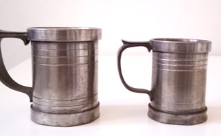 Set Porta Stuzzicadenti Peltro Vintage