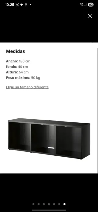 Mueble TV Besta Ikea Blanco y Negro