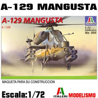 Maqueta Helicóptero A-129 Mangusta Italeri 1/72