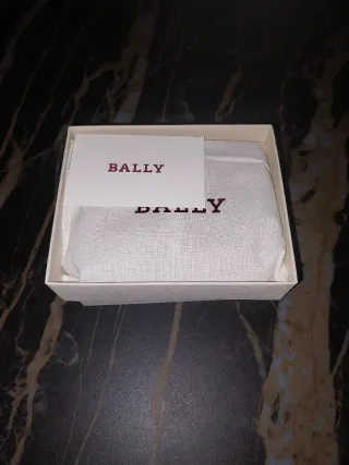 Portafoglio Bally donna grigio con strisce rosse