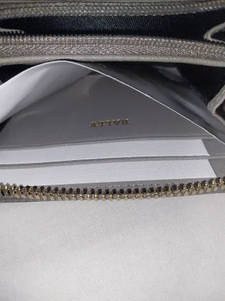 Portafoglio Bally donna grigio con strisce rosse